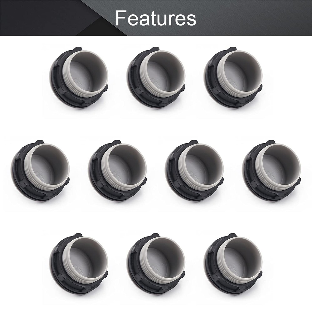 12pcs 30mm Plastic Push Button Switch Hole Panel Plug Gray