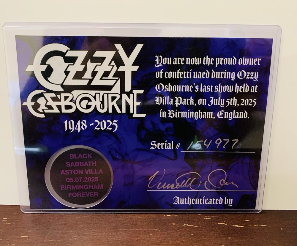 Ozzy Osbourne Black Sabbath Rare Last Concert Memorabilia Back to the Beginning