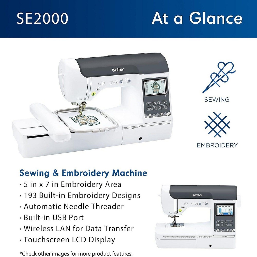 Brother SE2000 Combo Embroidery & Sewing Machine All-in-One Bundle