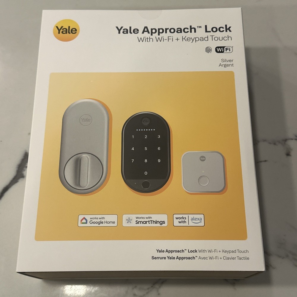 Yale Approach Smart Lock Wi-Fi Bluetooth Keypad New Silver Argent