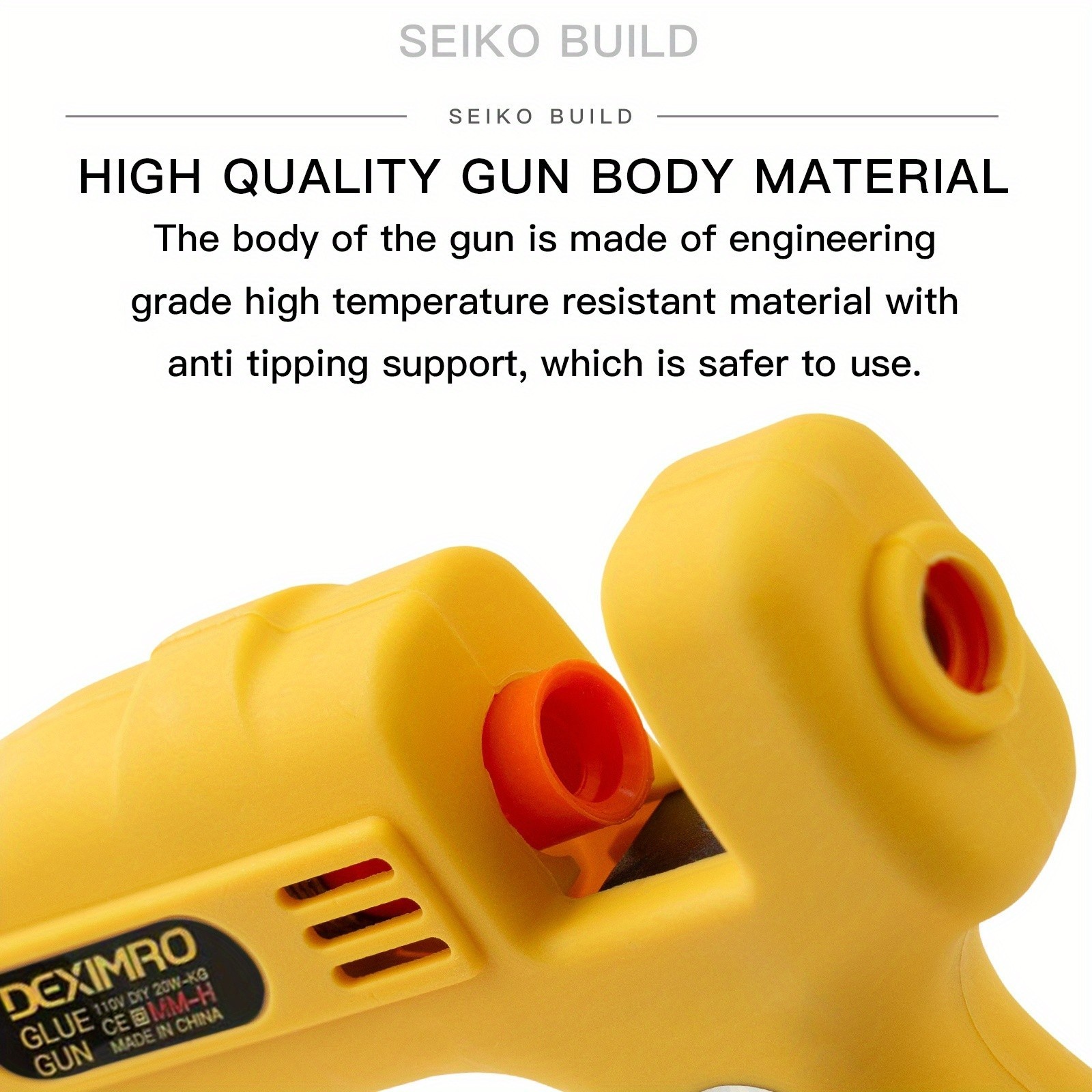 Drip-Proof Hot Glue Gun - High Temp for DIY, Crafts & Home Repairs