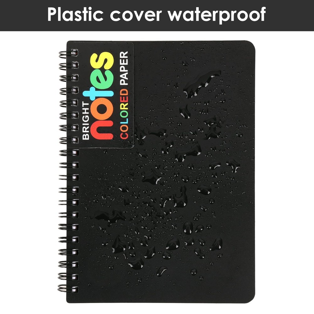 5x7 Spiral Notebooks set 4 Pack multicolor Poly Cover Journal New