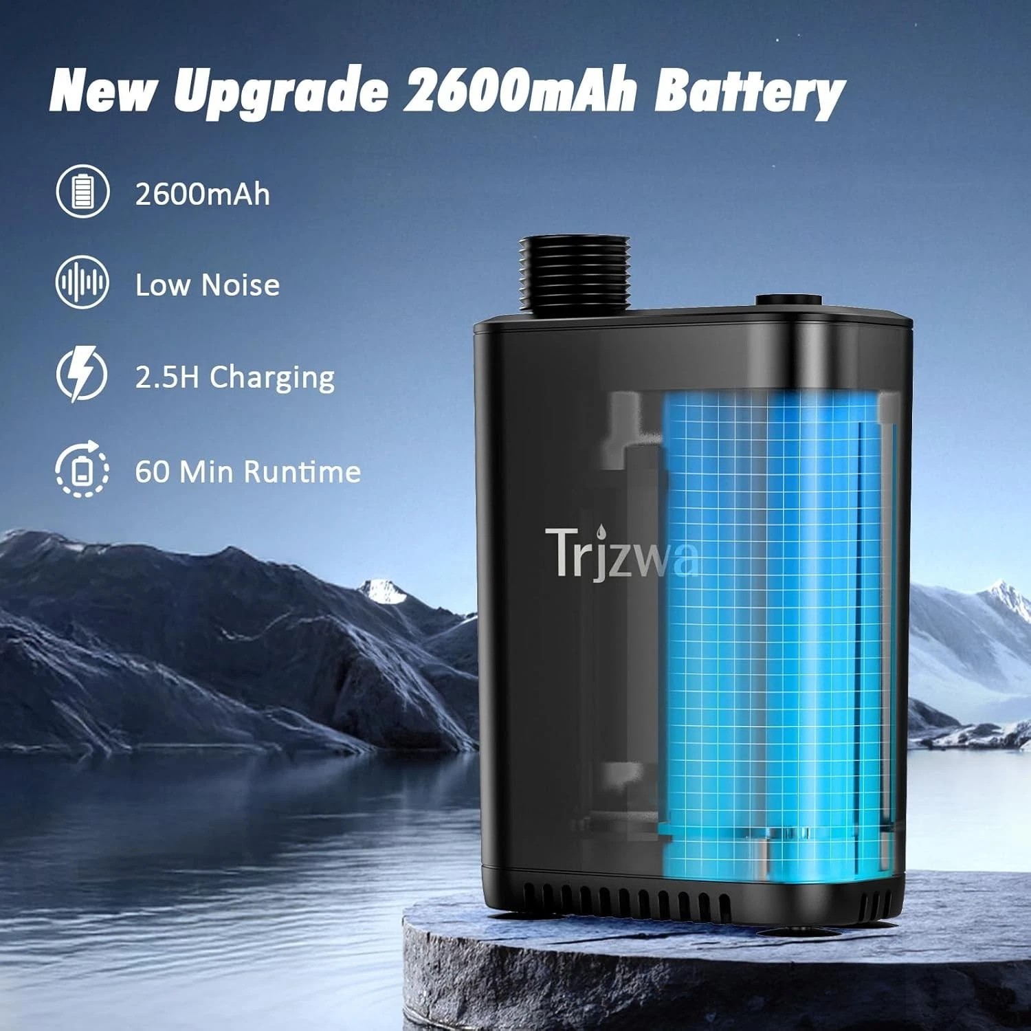 Portable Camping Shower Pump , Rechargeable with Adjustable Shower Head Outdoor