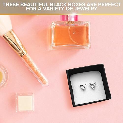 24Pcs Black Ring Boxes Bulk - Ring Jewelry Box Ring Boxes 24Pcs Boxes Black