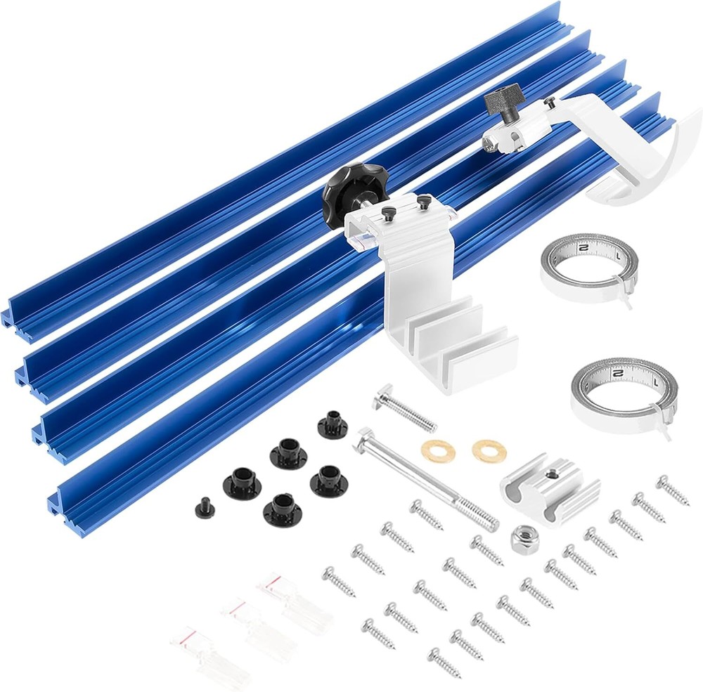 KMS8000 Aluminum Precision Trak and Stop Kit For Precise Repeatable Cutting Wood