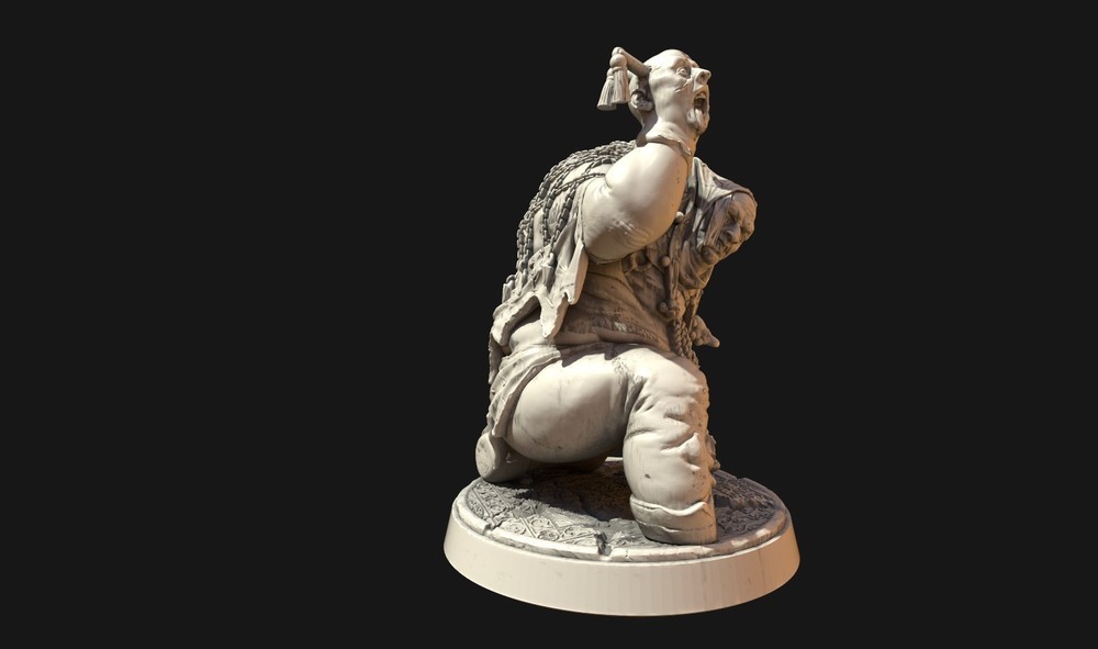 1 - 40mm Bouffon, Hunchback Jester elden souls ring style round evil