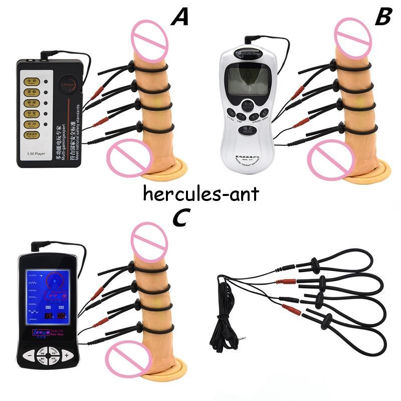 Electtro Shock Ring Physiotherapy Device E Stim Belt Penis Extender Enhancer Kit