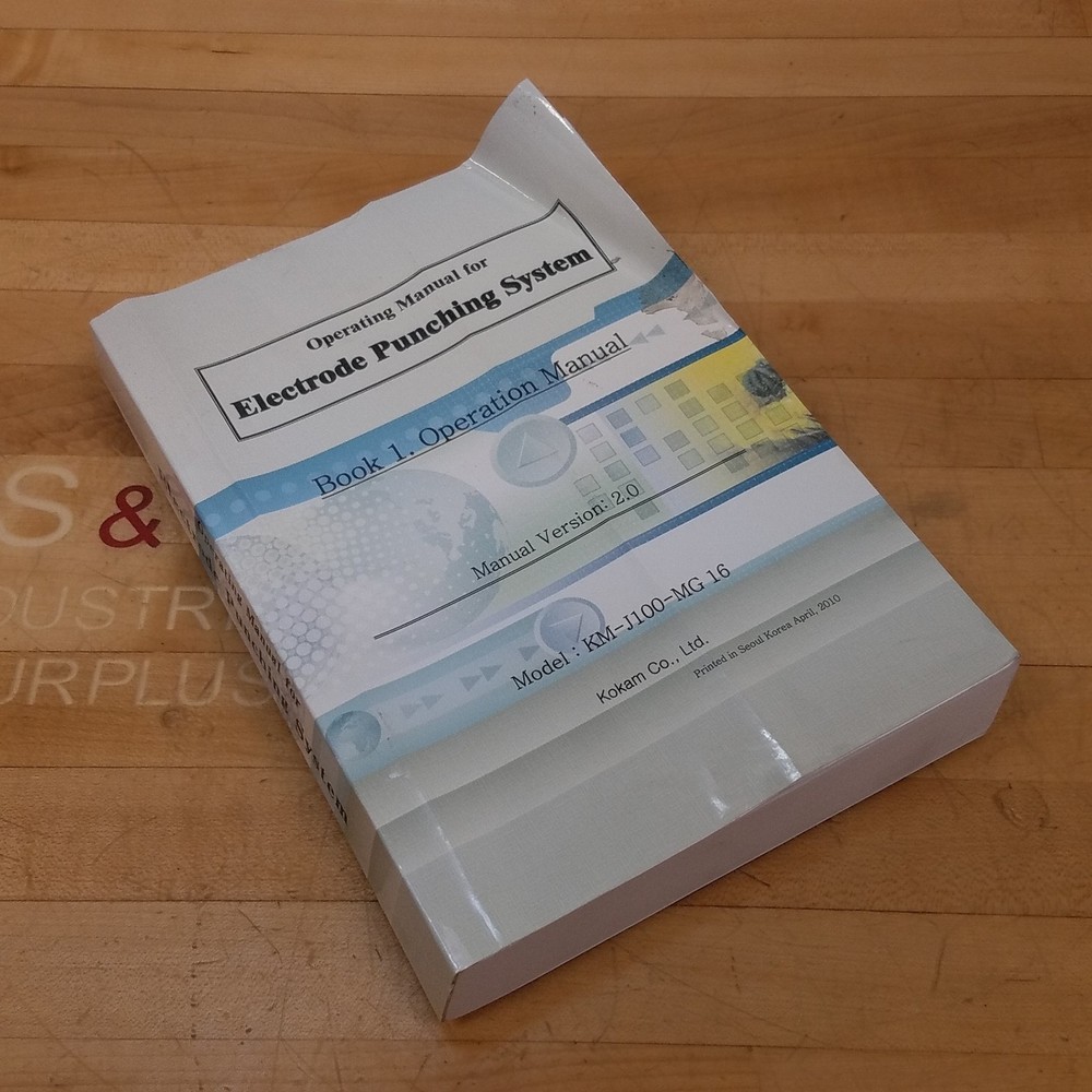 Kokam KM-J100-MG 16 Operating Manual for Electrode Punching System Ver 2.0