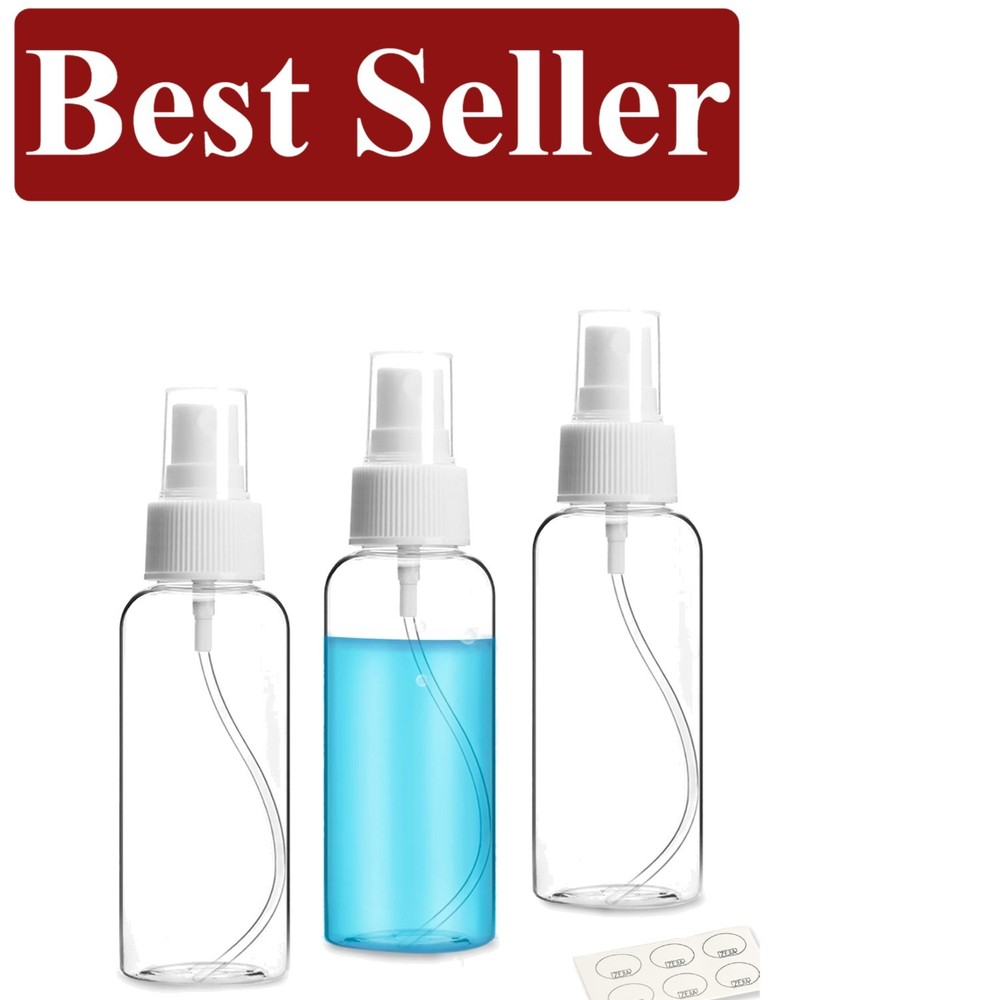 Travel-Friendly 80ml Reusable Spray Bottles - 3 Pack with Leak Proof Design