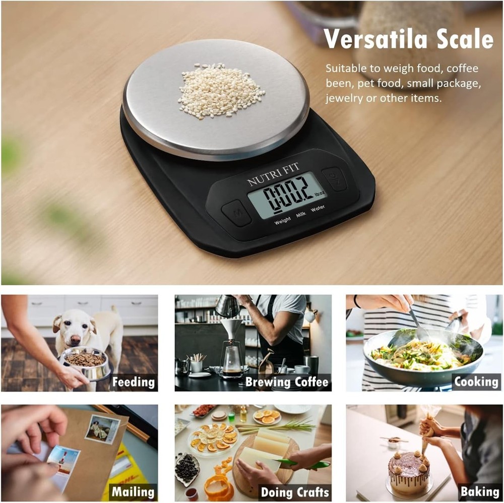 Compact Digital Kitchen Scale - Accurate Measurements for Diet & Portion Control