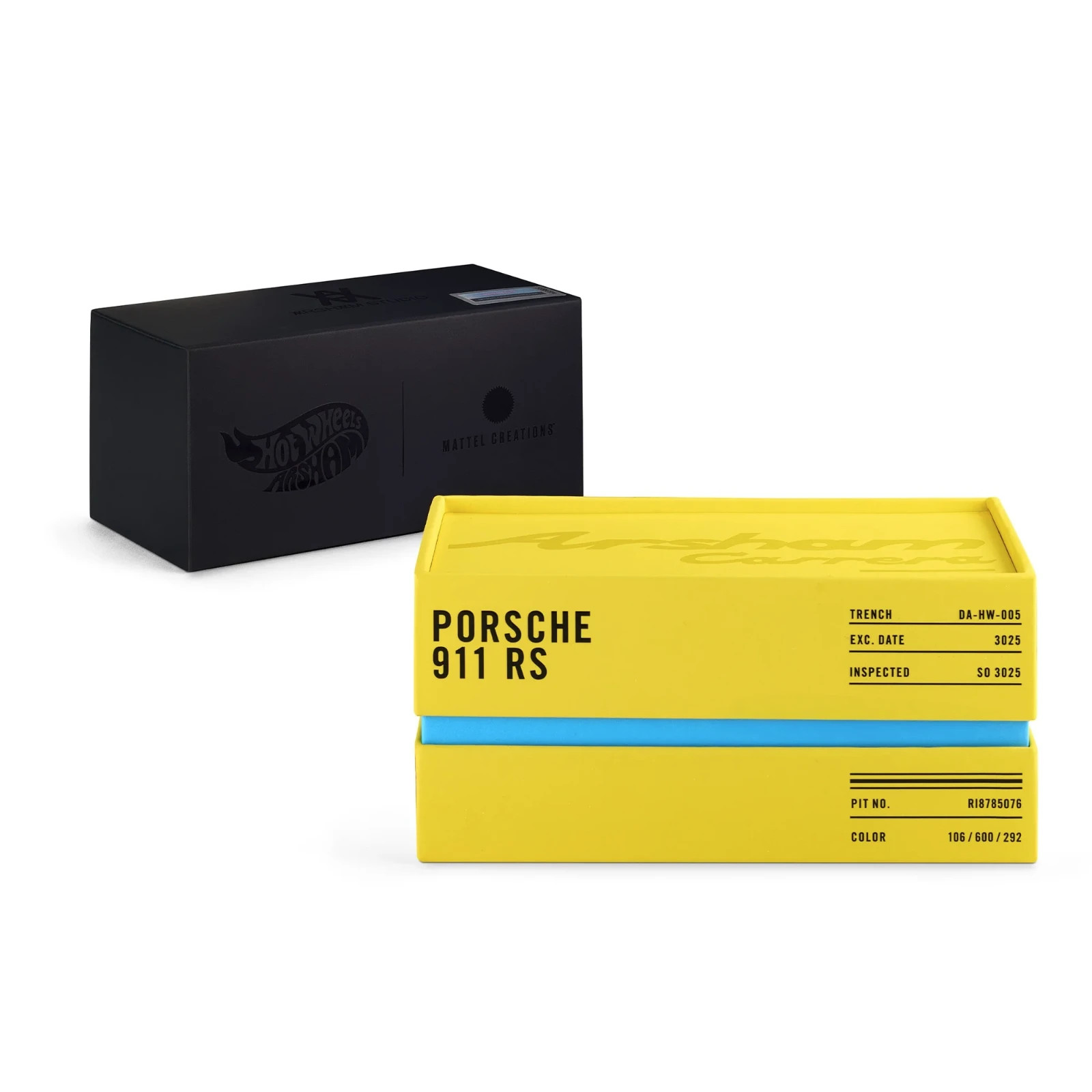 Hot Wheels Daniel Arsham 1973 PORSCHE 911 RSA Yellow 1:64 Mattel Creations JGK64