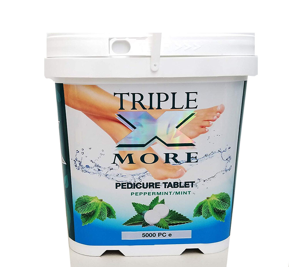 Triple XXX MORE Pedicure Solution Tablets Mint - 5000ct