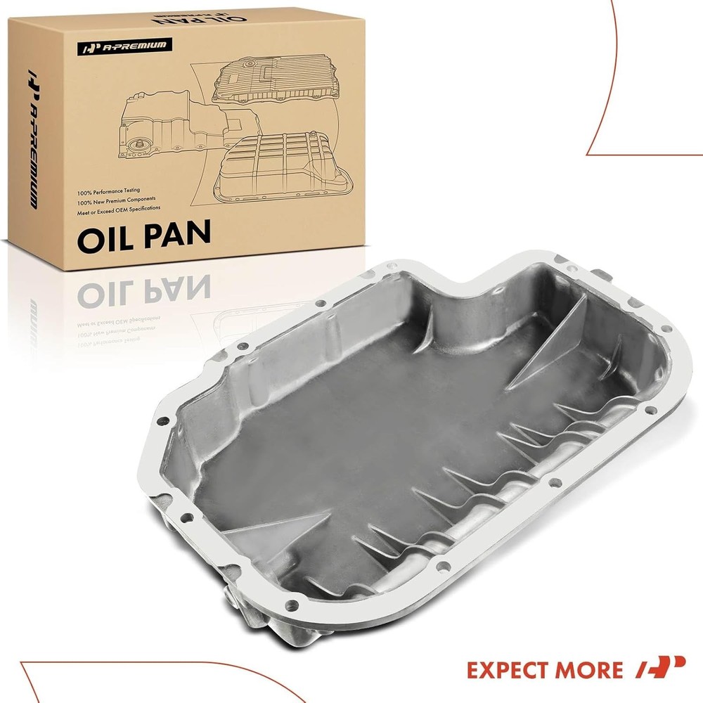 A-Premium Lower Engine Oil Pan Sump with Drain Plug Compatible with...