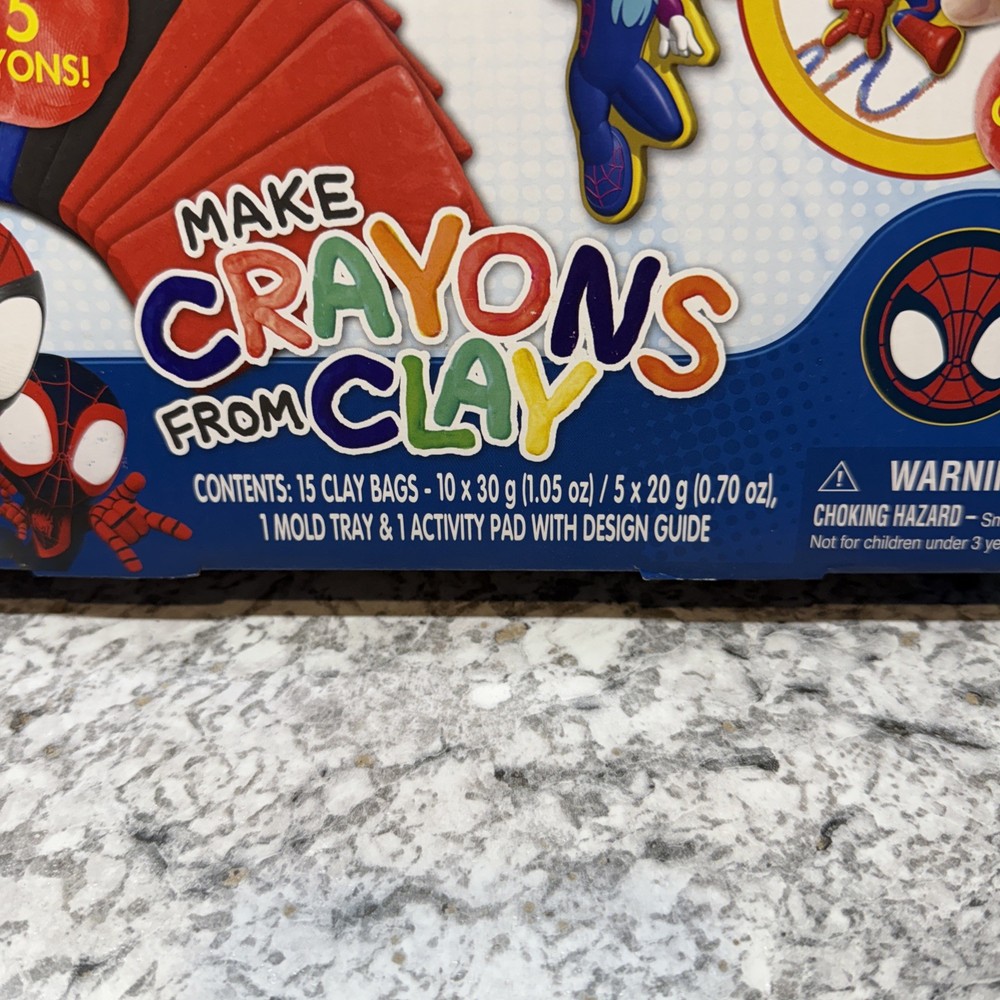 Marvel Spidey and His Amazing Friends Make Crayons From Clay Activity Set