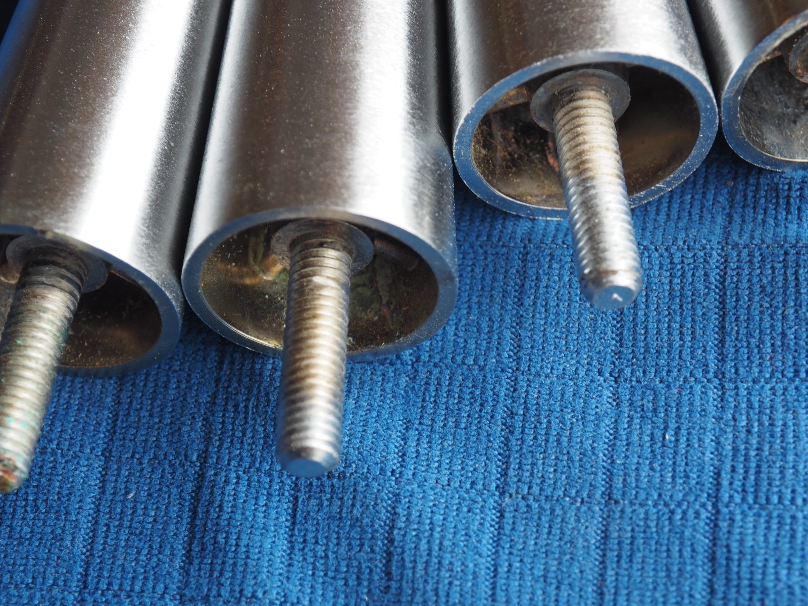 Set Four KASON 4" Tapered Steel Adjustable Legs Industrial Commercial 4-15/16"