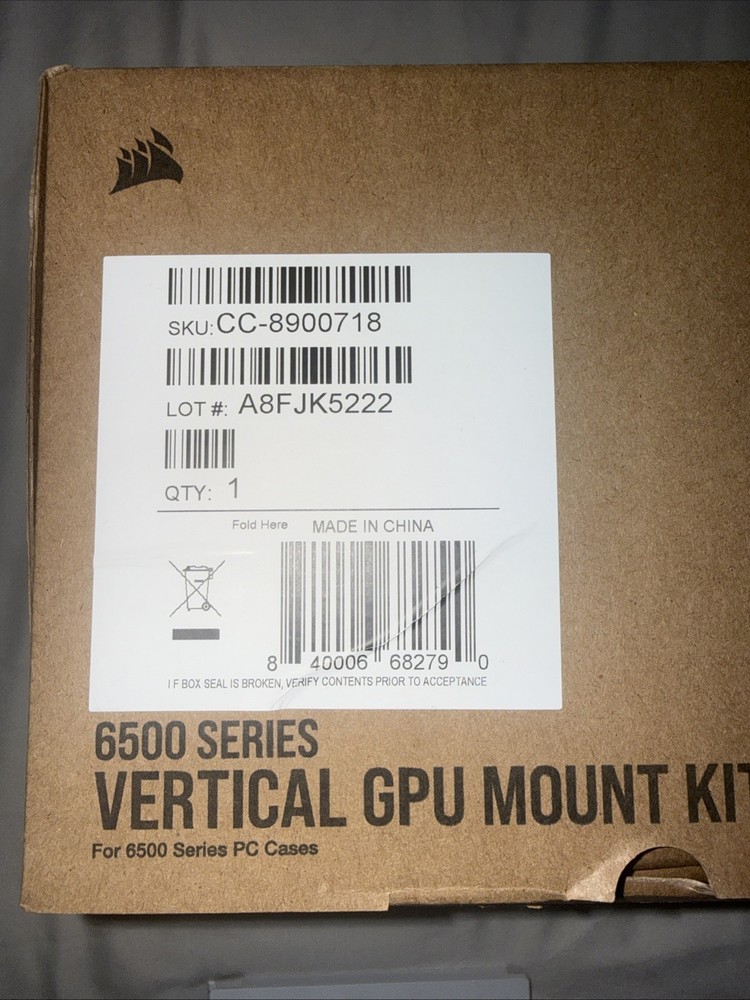 Corsair 6500d - 6500x vertical gpu mount