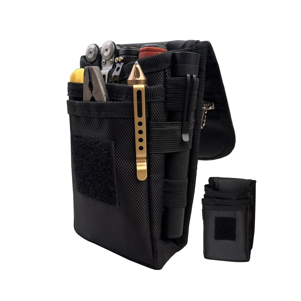 Belt Tool Pouch Holster, Multitool Organizer for EDC Gears black