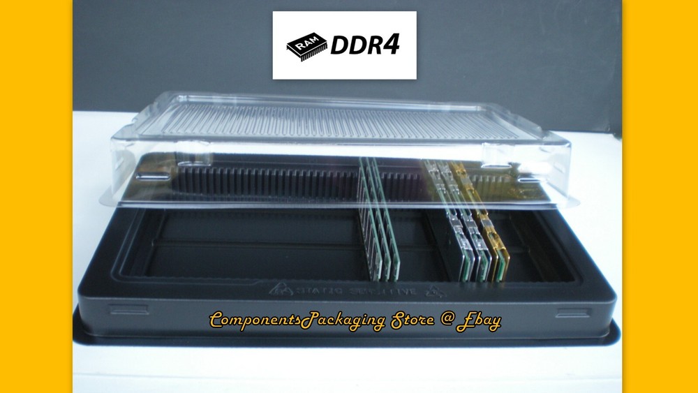 Server RAM DRAM Packaging Tray Box for DDR DIMM Memory Modules - 20 Fits 1000