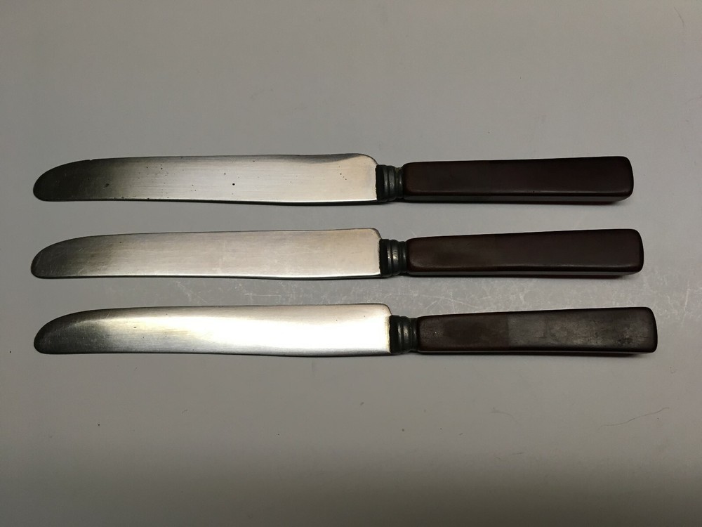 3 pcs Stainless 2-Tone Bakelite Flatware Knives