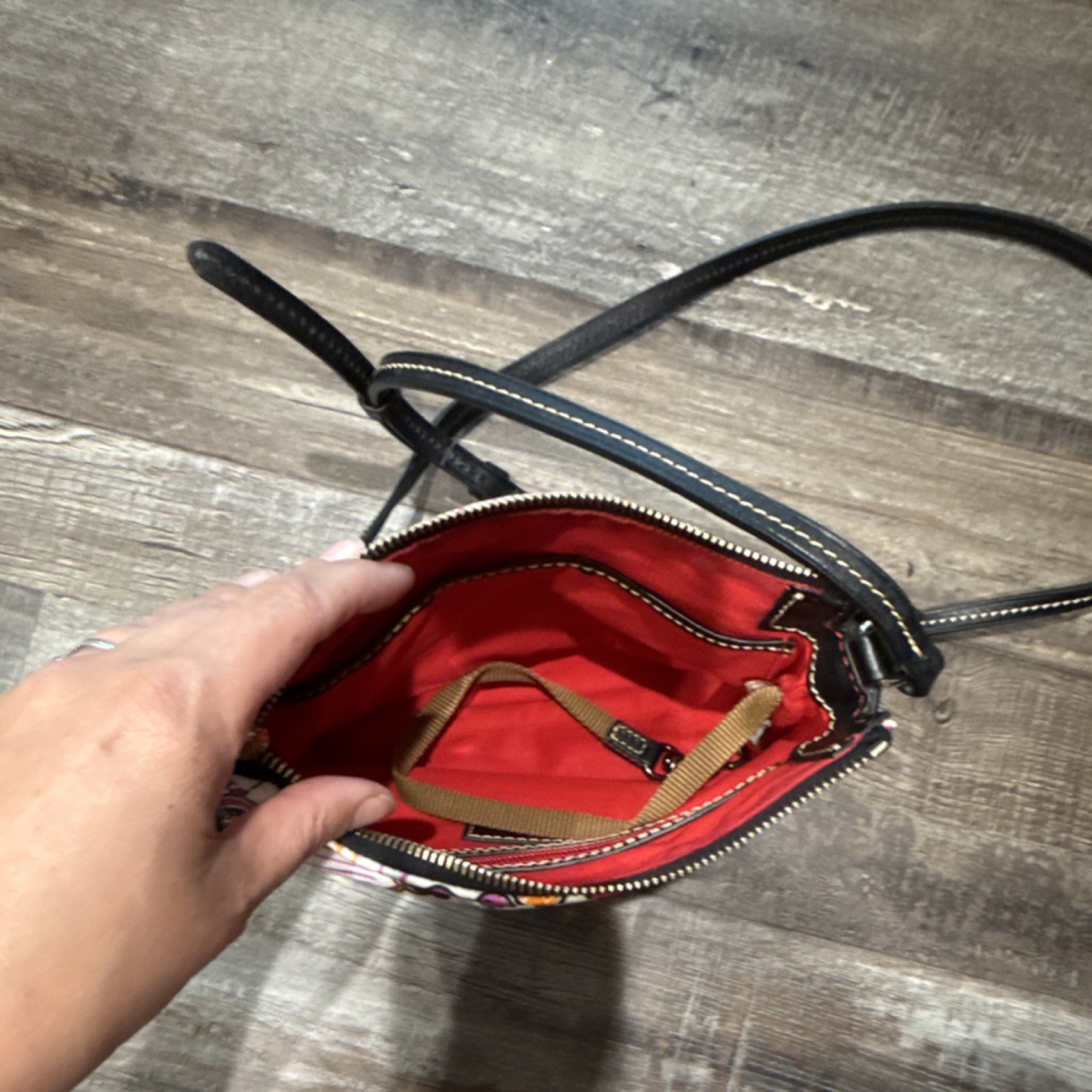 Dooney & Bourke Disney Shoulder Bag Small Mickey & Minnie Mouse sketch