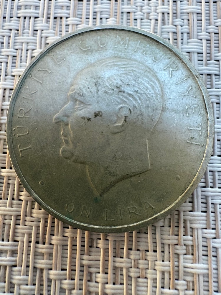 1960 Turkey 10 Lira  Silver