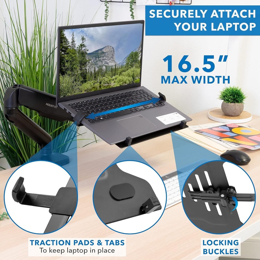 Mount-It! Laptop Desk Arm Mount - MI-6352LT, Universal Compatibility,...