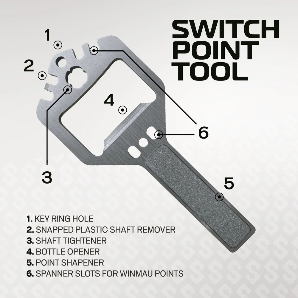 Winmau Switch Steel Tip Points - Wave Black 30mm