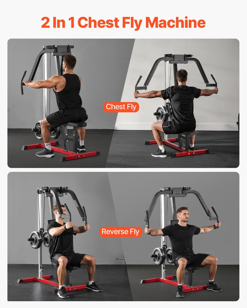 VEVOR Chest Fly Machine Adjustable Fly and Reverse Delt Machine Upper Body