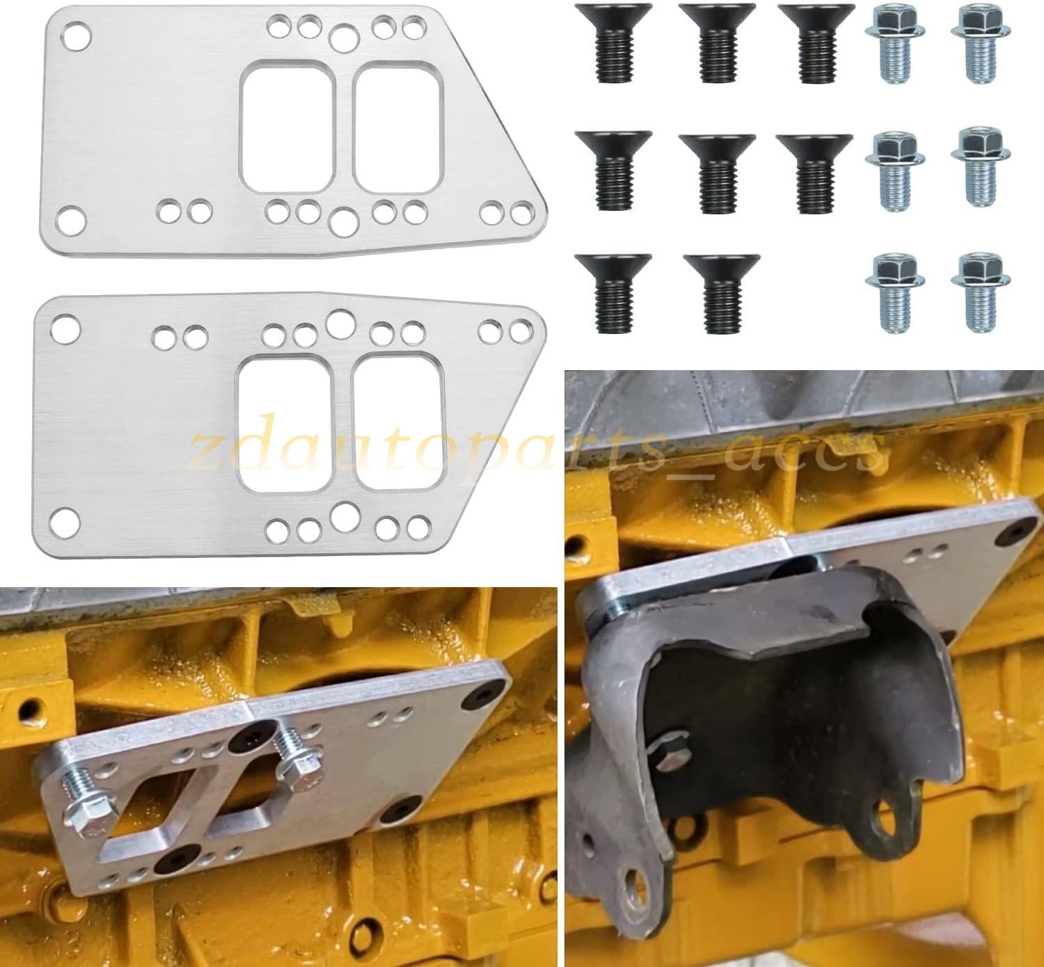 Billet Engine Mounts Motor Mount Adapter Plates for LS Swap LS1 LS2 LS3