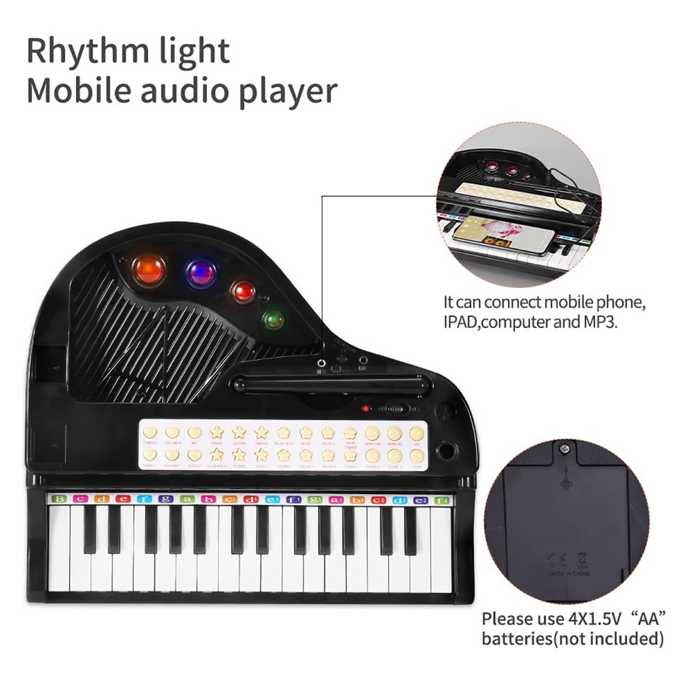 Piano Keyboard , Electronic Musical Instrument Educational with Microphone, M...