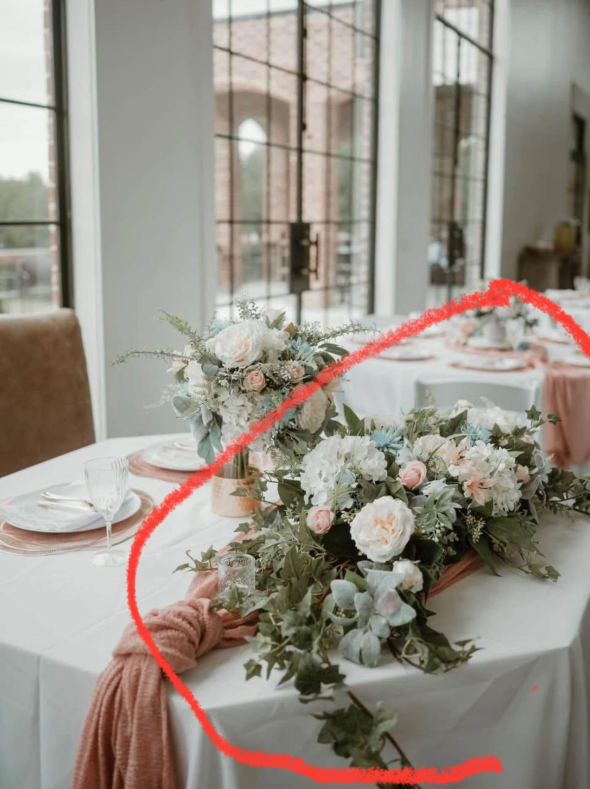 Silk Wedding floral suite from florist