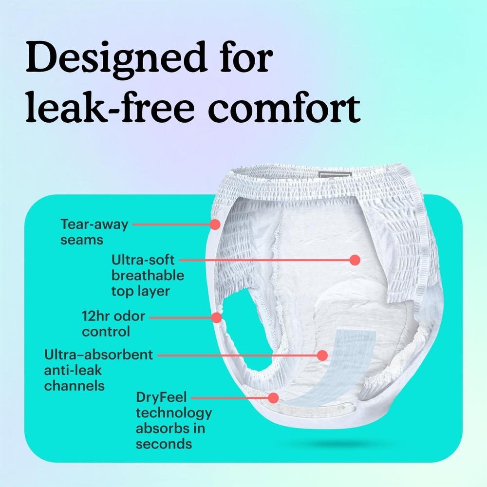Because Overnight Absorbency Pull Ups - Adult Disposable Incontinence Underwe...