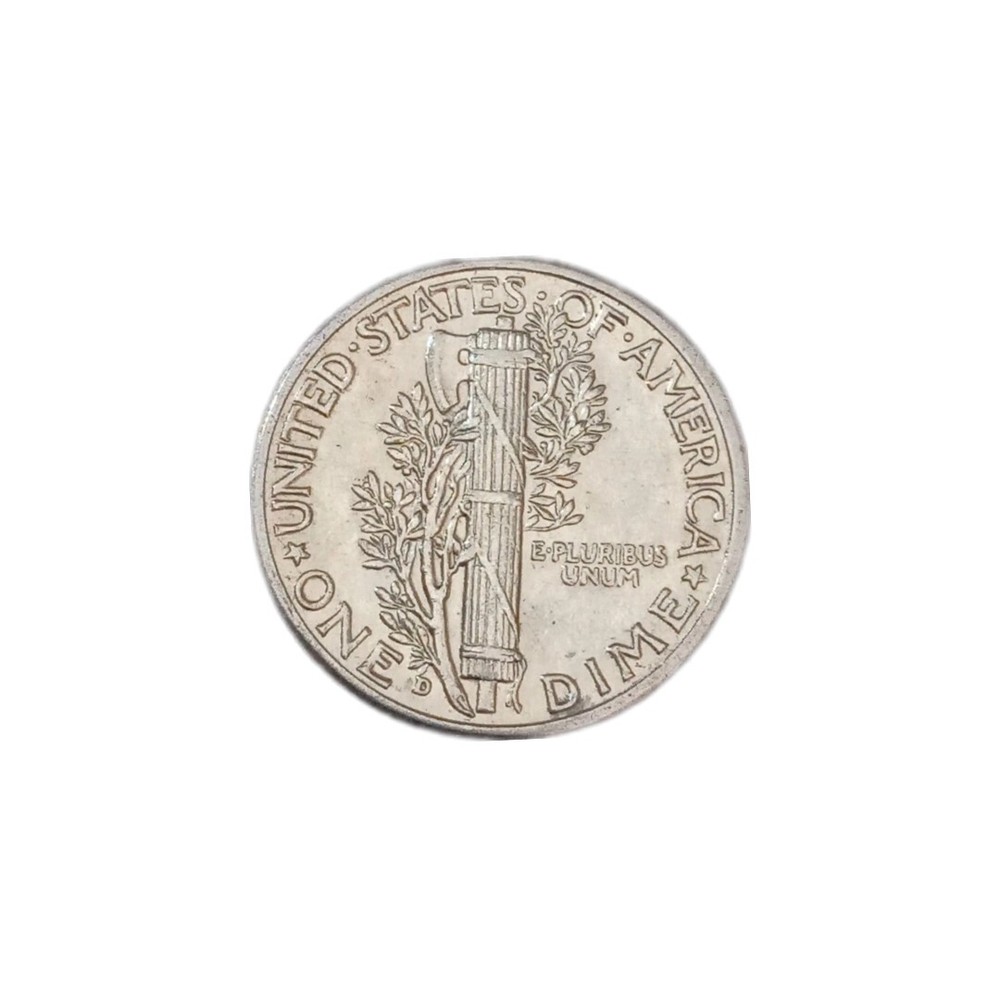 1943-D Mecury Dime 10c 90% Silver Coin (E040)