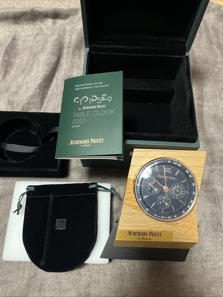 Original Audemars Piguet Code 11.59 Rose Gold Blue Dial Table Clock
