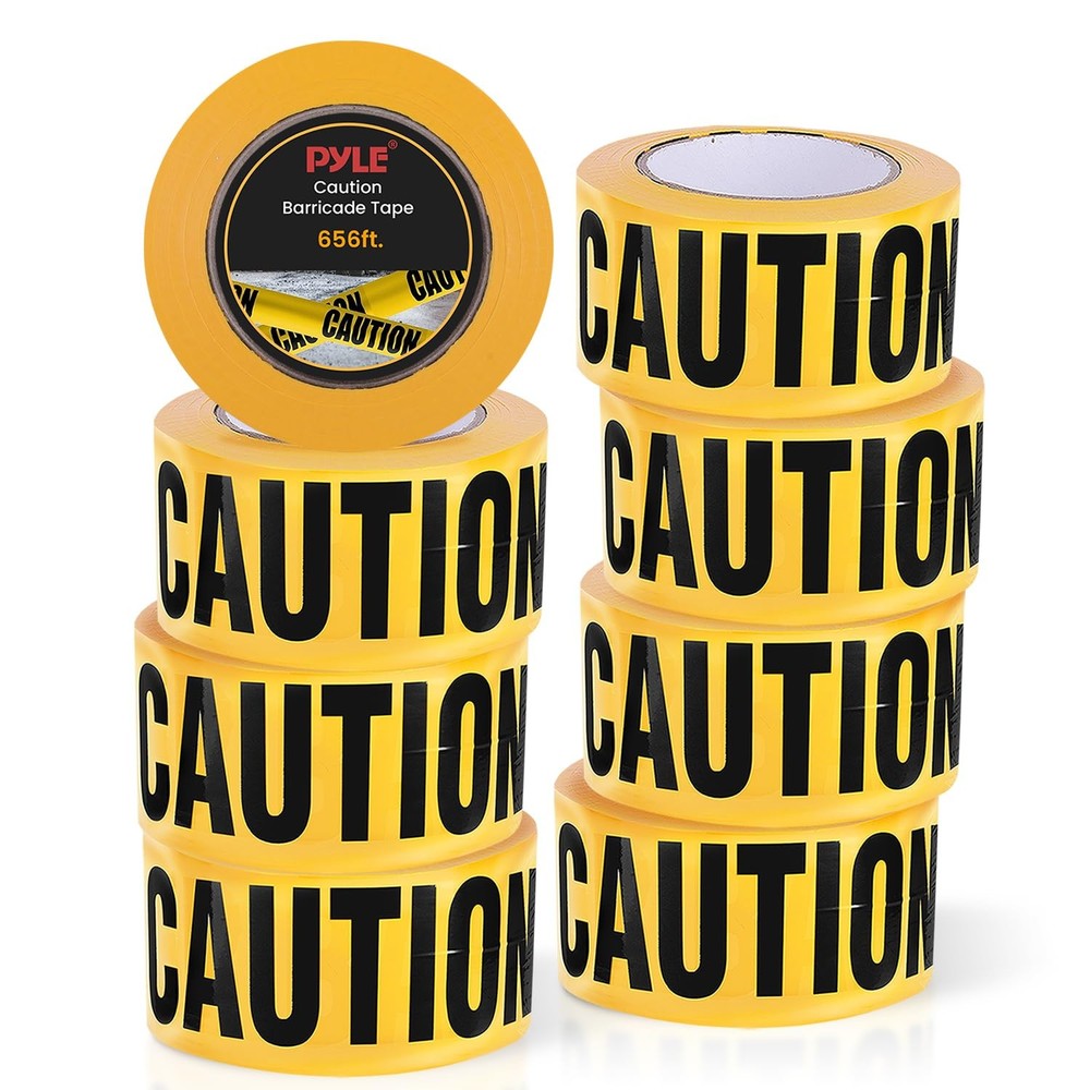 Pyle "Caution Tape Yellow, Caution Do Not Enter”- 8 pc