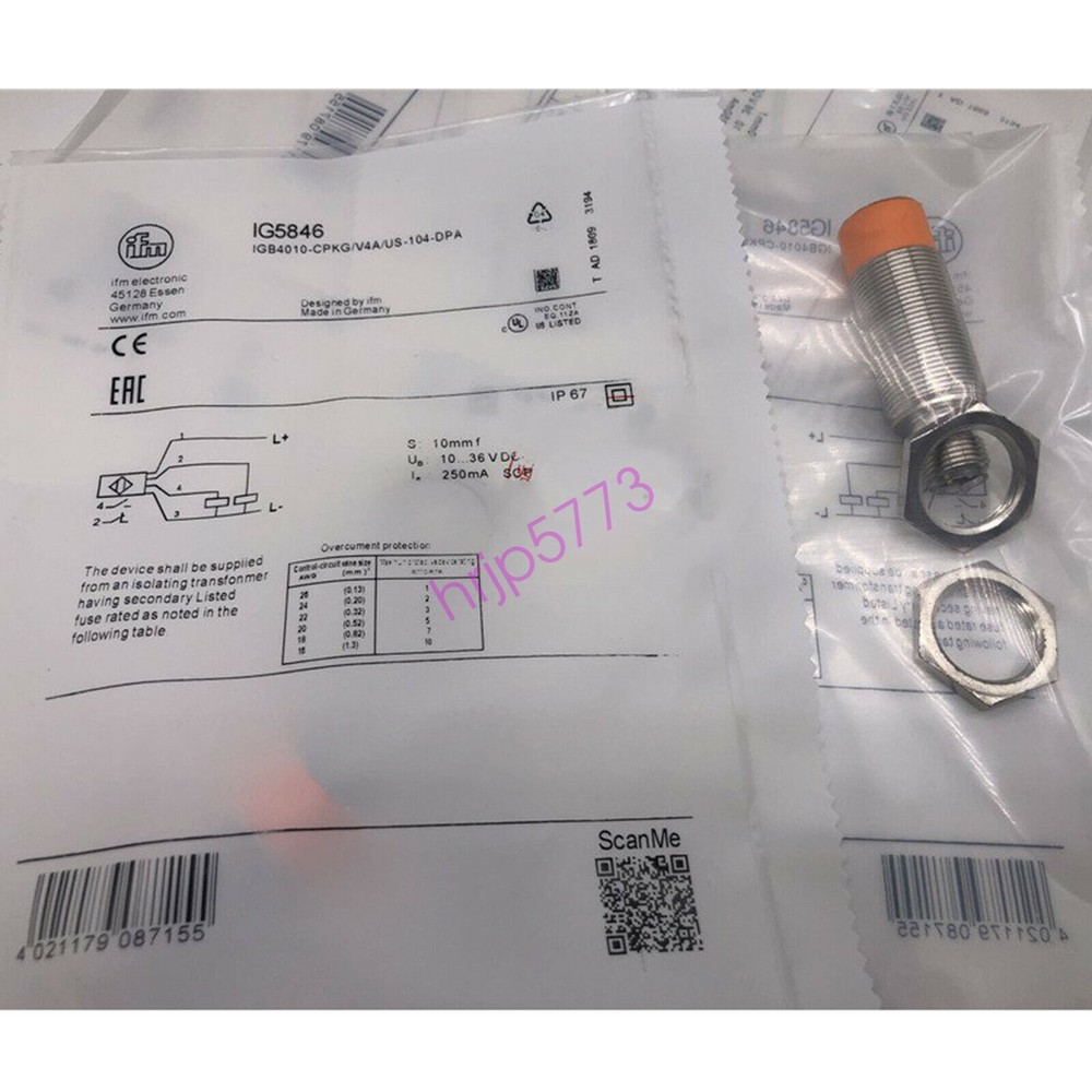 IFM IG5846 Proximity Switch 10...36 DC New✦KD