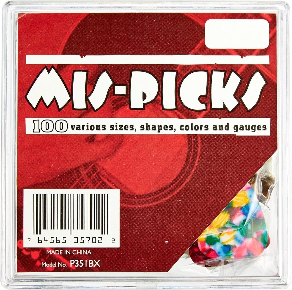 Guitar Picks Bulk 100 Pieces Assorted Gauges Performance Plus