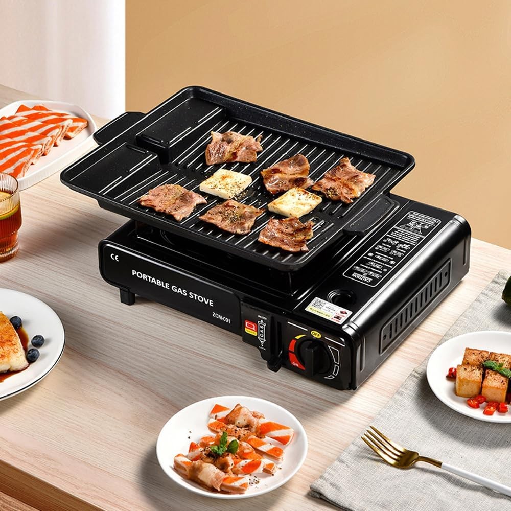 Portable Camping Stove Propane & Butane Hiking Dual Fuel Brass Cooking Burner US