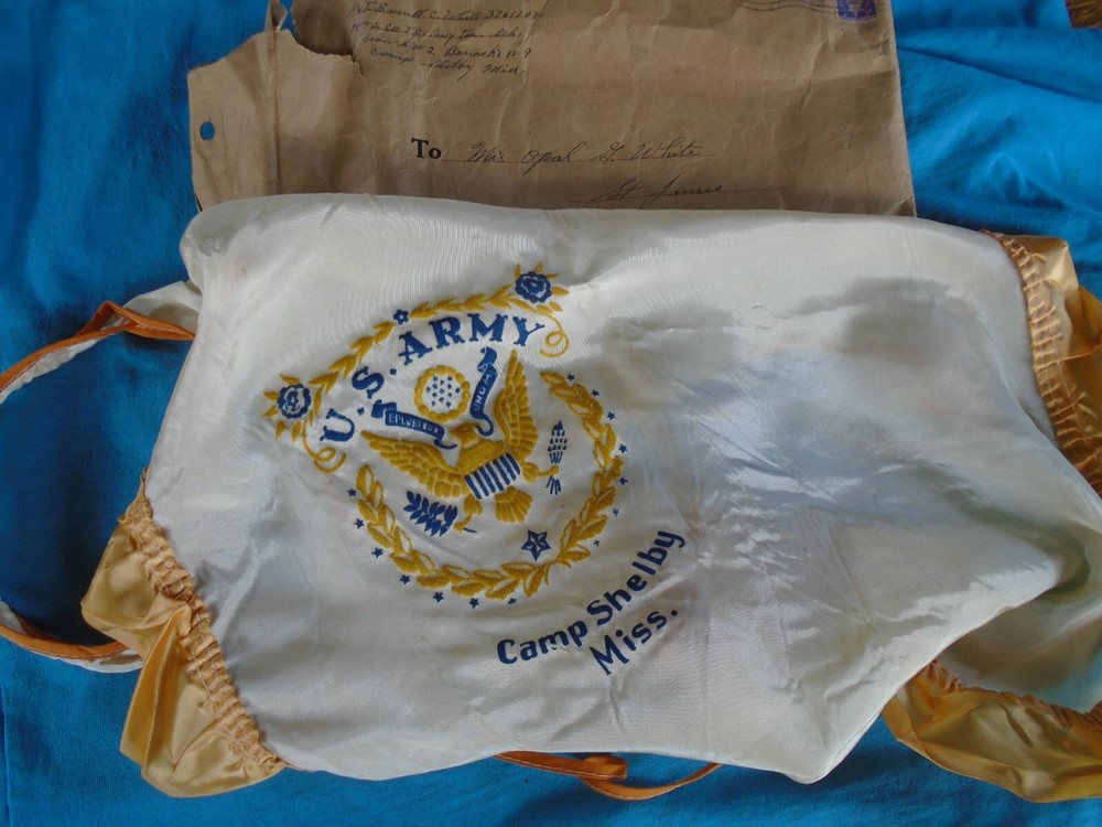Camp Shelby, Miss., apron with original mailing envelope