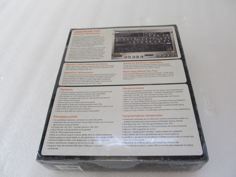 Cakewalk Dimension Pro Multiple Filter Mac & PC Software Virtual Synthesizer