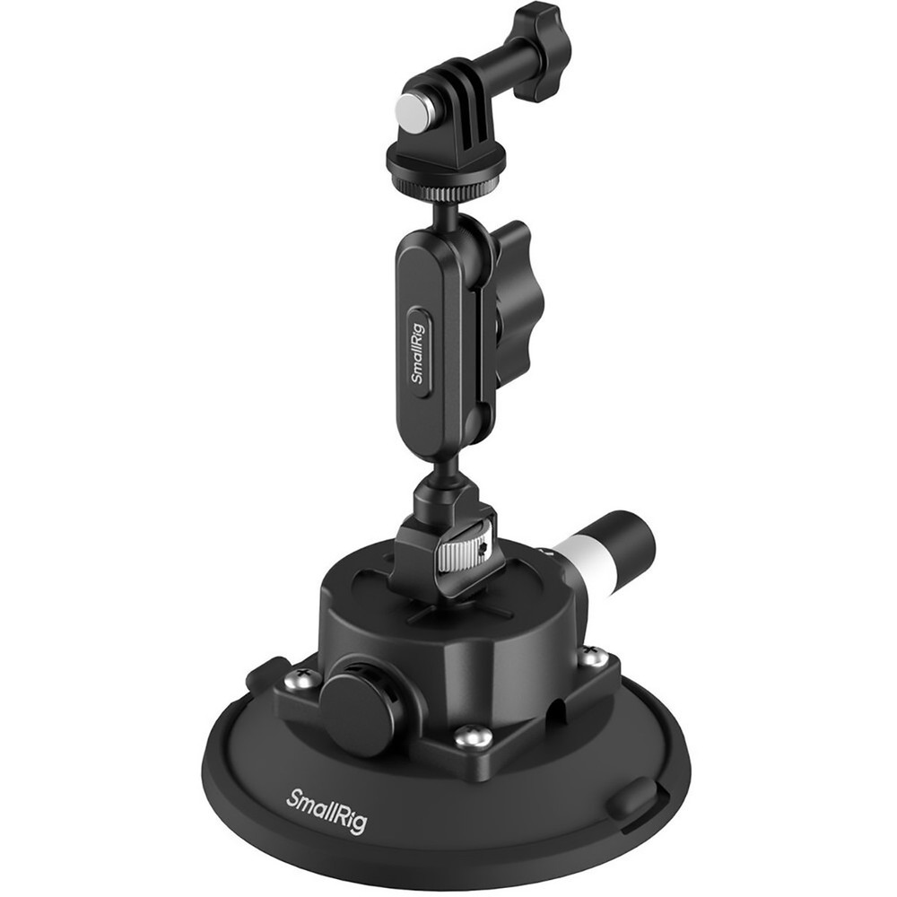 SmallRig 4.5" Suction Cup Mount for Action Cameras, Black