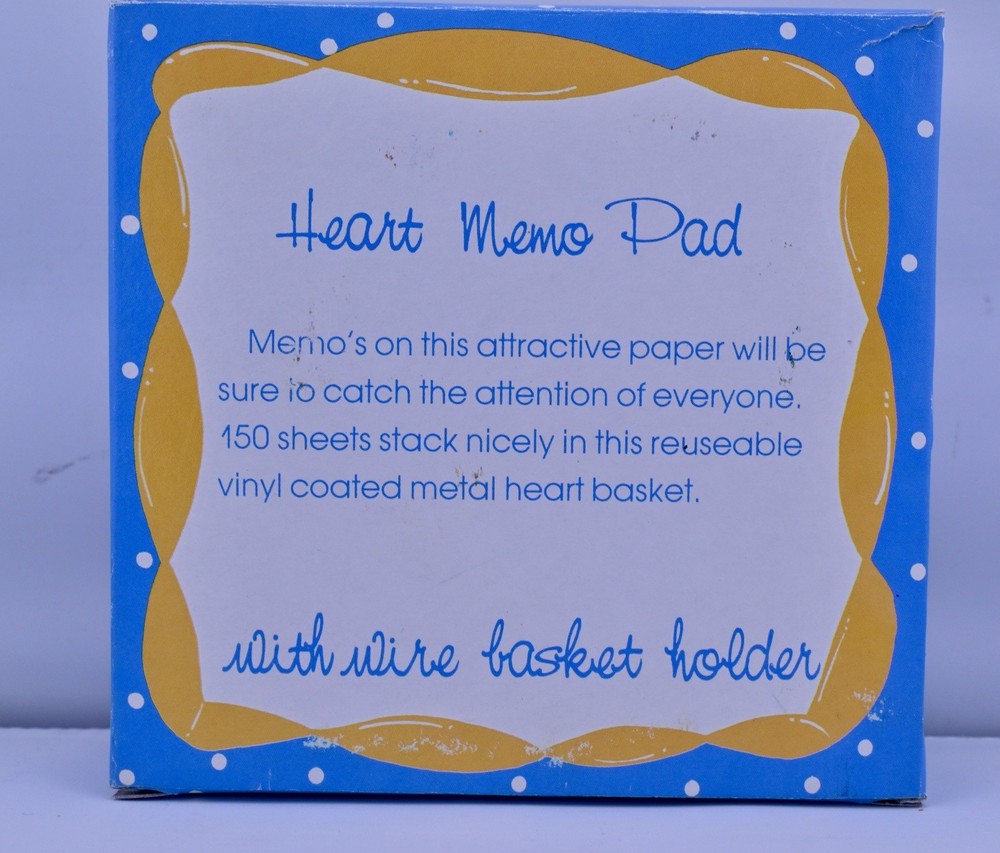 Heart memo pad holder