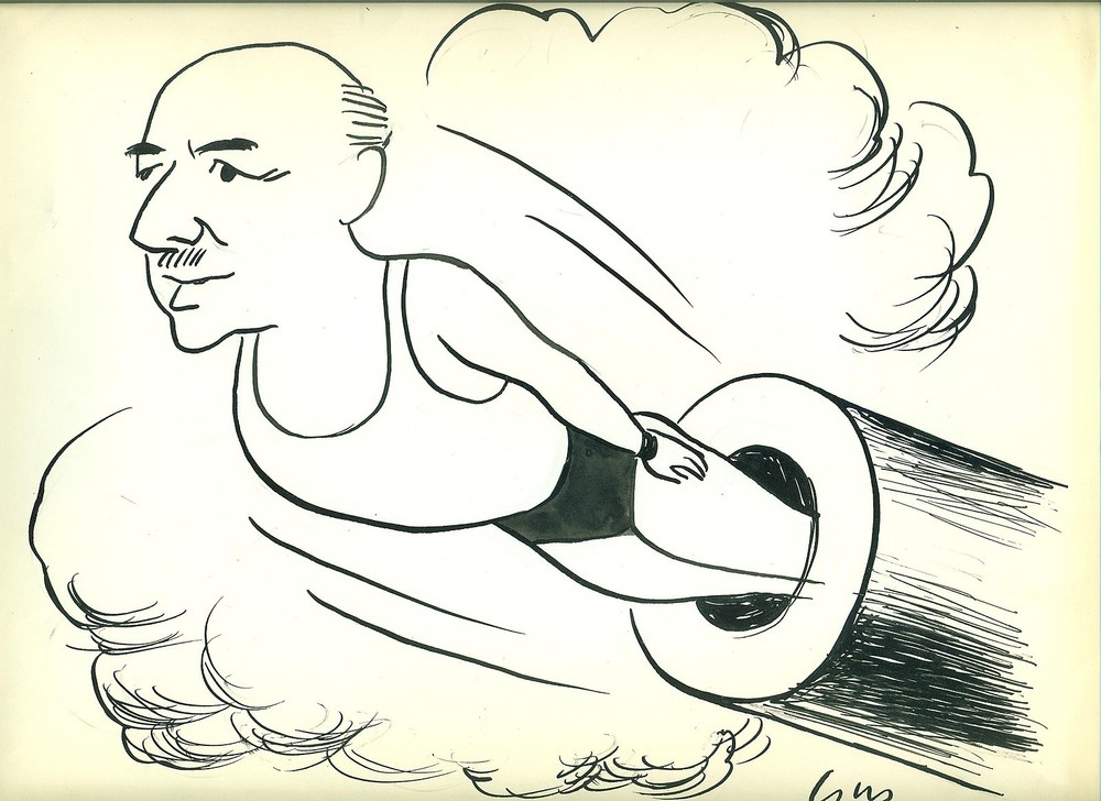 Original Press Drawing Signed By CIS - Box