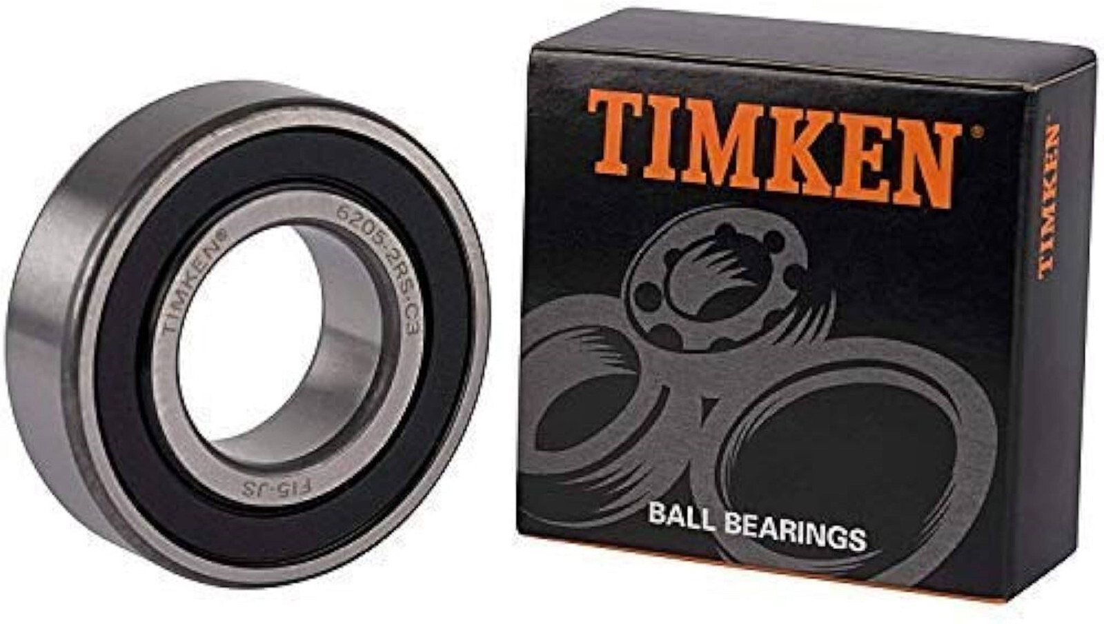2(Pack) 6205-2RS C3 TIMKEN 25X52X15mm Double Rubber Seal Bearing New