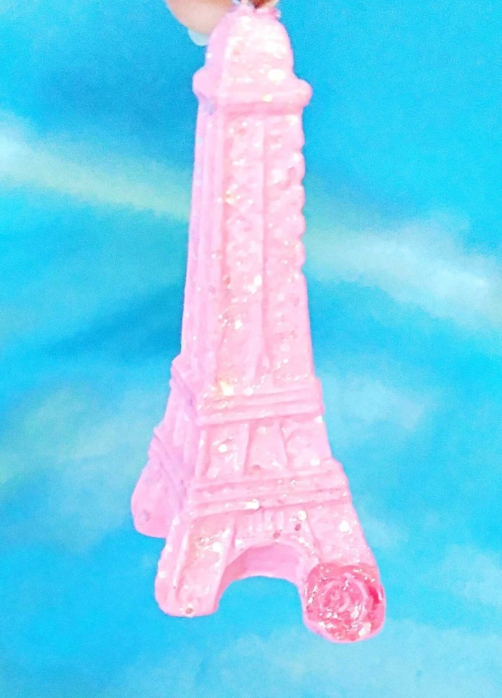 Set of Two ~ Poodle & Eiffel Tower Large Resin ~ Ceiling Fan Pulls