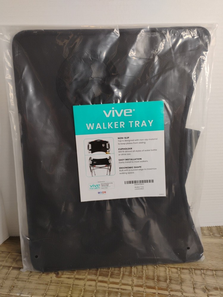 Vive Walker Tray Mobility Accessory Aide Non Slip Cupholder