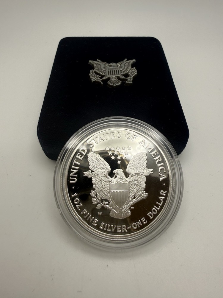 2022 - PROOF SILVER EAGLE - 1 ounce SILVER - WEST POINT Mint - w BOX & COA
