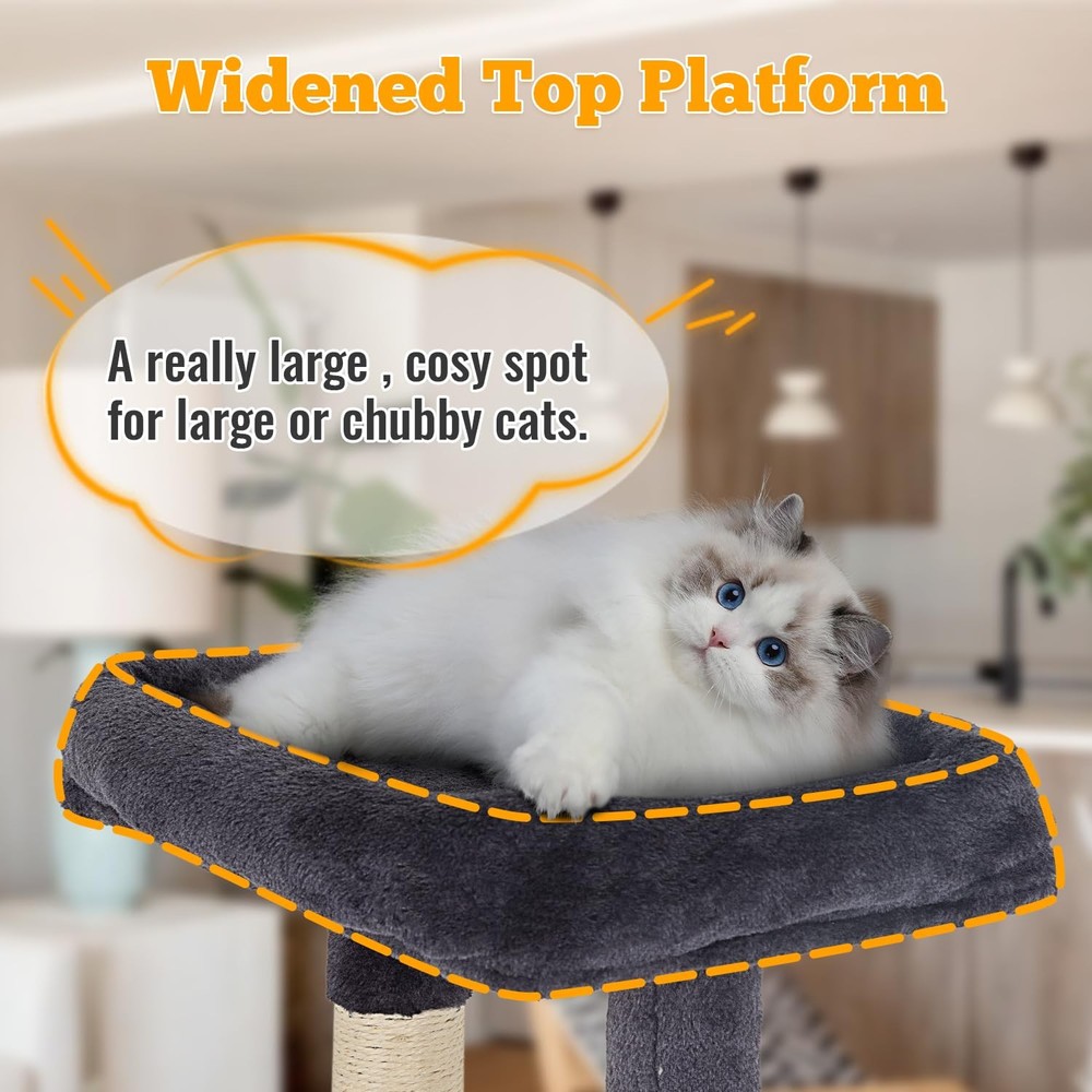 Multi Level Cat Tree Indoor Cat Tower with Scratching Posts