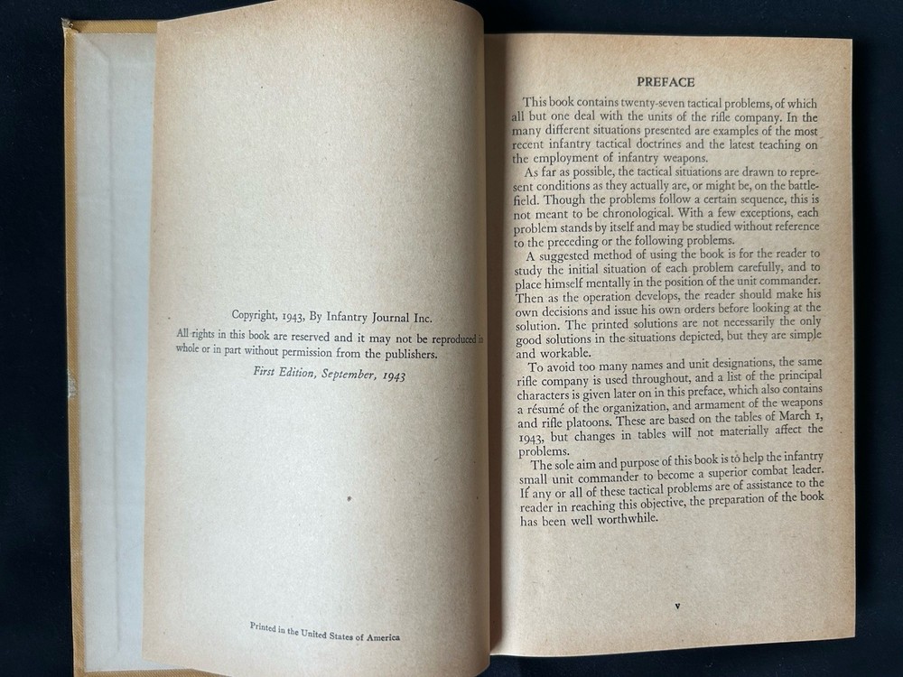 Combat Problems for Small Units (1st edition Infantry Journal 1943)