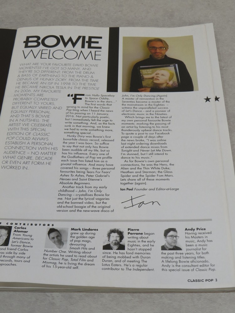 Classic Pop Presents Bowie A Celebration